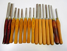 WOOD TURNING LATHE CHISELS LOT MARPLES ROBERT SURBY CROWN TOOLS ENGLAND
