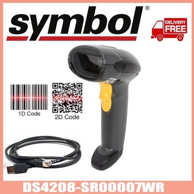 Symbol DS4208-SR00007WR 2D Imager Corded Barcode Scanner Reader with USB Cable