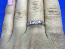 925 Sterling Silver Pink Quartz Ring Size 8