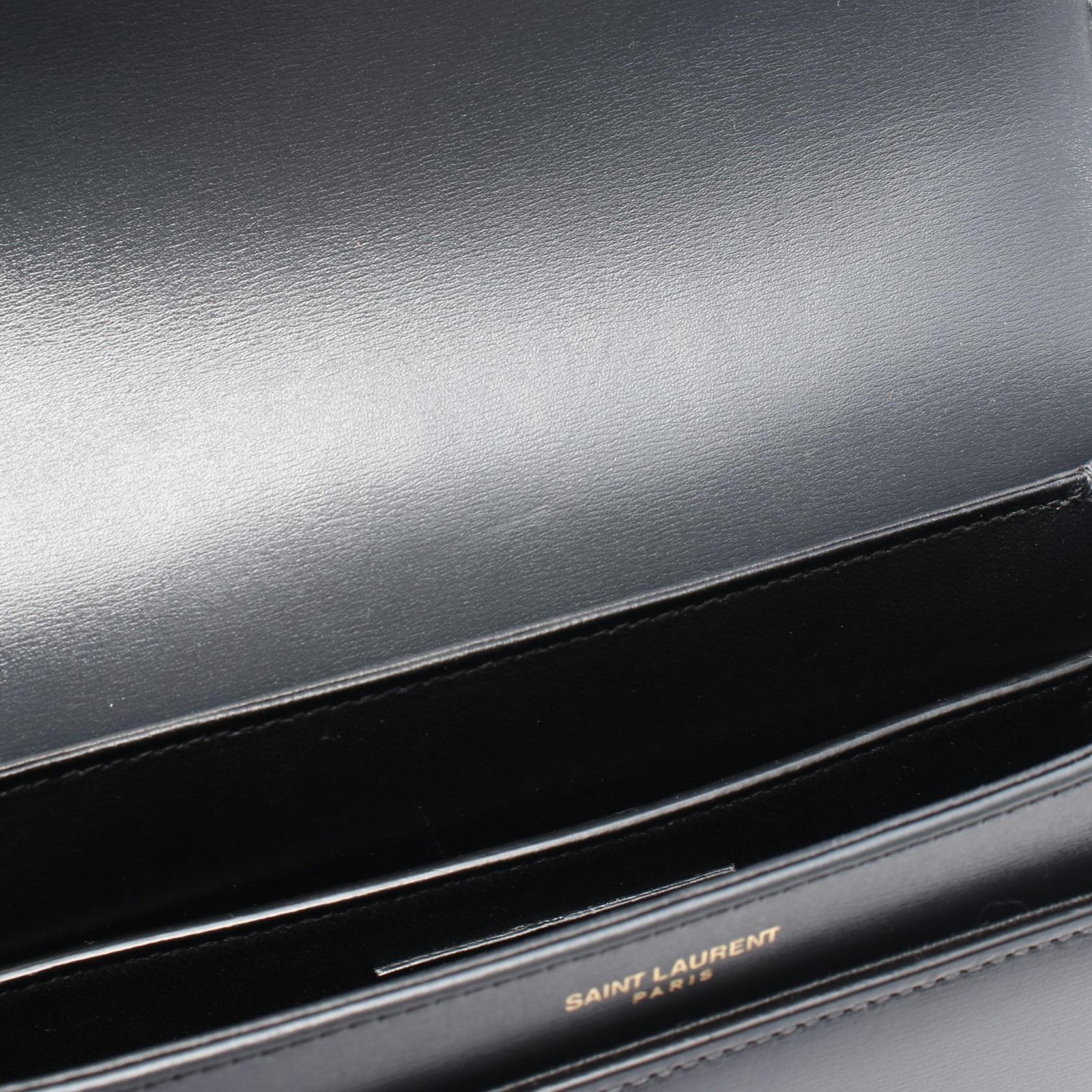 Borsa a tracolla SAINT LAURENT LE61 568568 pelle grigia usata donna