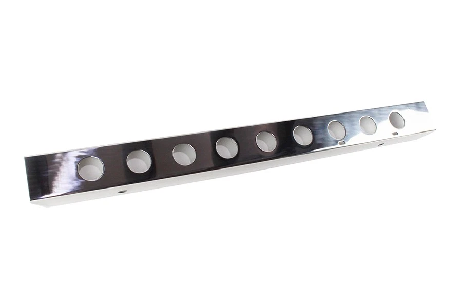 Parachoques delantero Kentrol para Jeep CJ 42 pulgadas con agujeros 45-86 CJ plateado pulido Foto 4 de 4