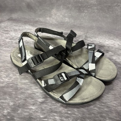 Merrell District 3 Backstrap Web Sport Sandals Womens 8 Black Gray