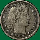 New Listing1899 Barber Quarter Extremely Fine XF Coin #40420