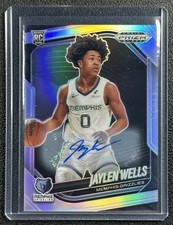 JAYLEN WELLS 2024-25 PANINI PRIZM BLACK #34 ROOKIE AUTO SILVER RC GRIZZLIES