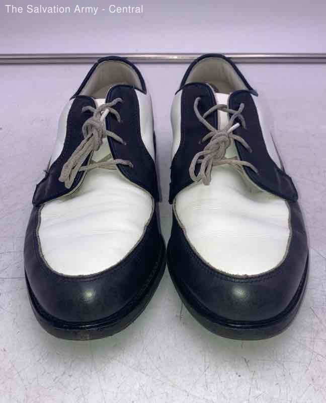 FootJoy Europa Collection Womens White Black Leather Golf Shoes Size US 7.5M