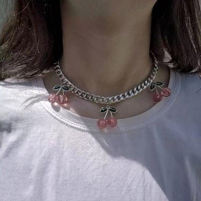Collarbone Chain Cherry Necklace Student Simple Temperament Cold Wind Necklace