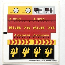 LEGO STICKER SHEET 7776 The Shipwreck Aquaraiders Decals Stickers Aquazone