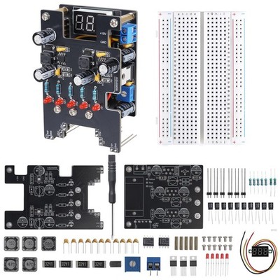 DIY Power Supply Board Soldering Kit, 3.3V 5V 12V ADJ, Voltage Regulator
