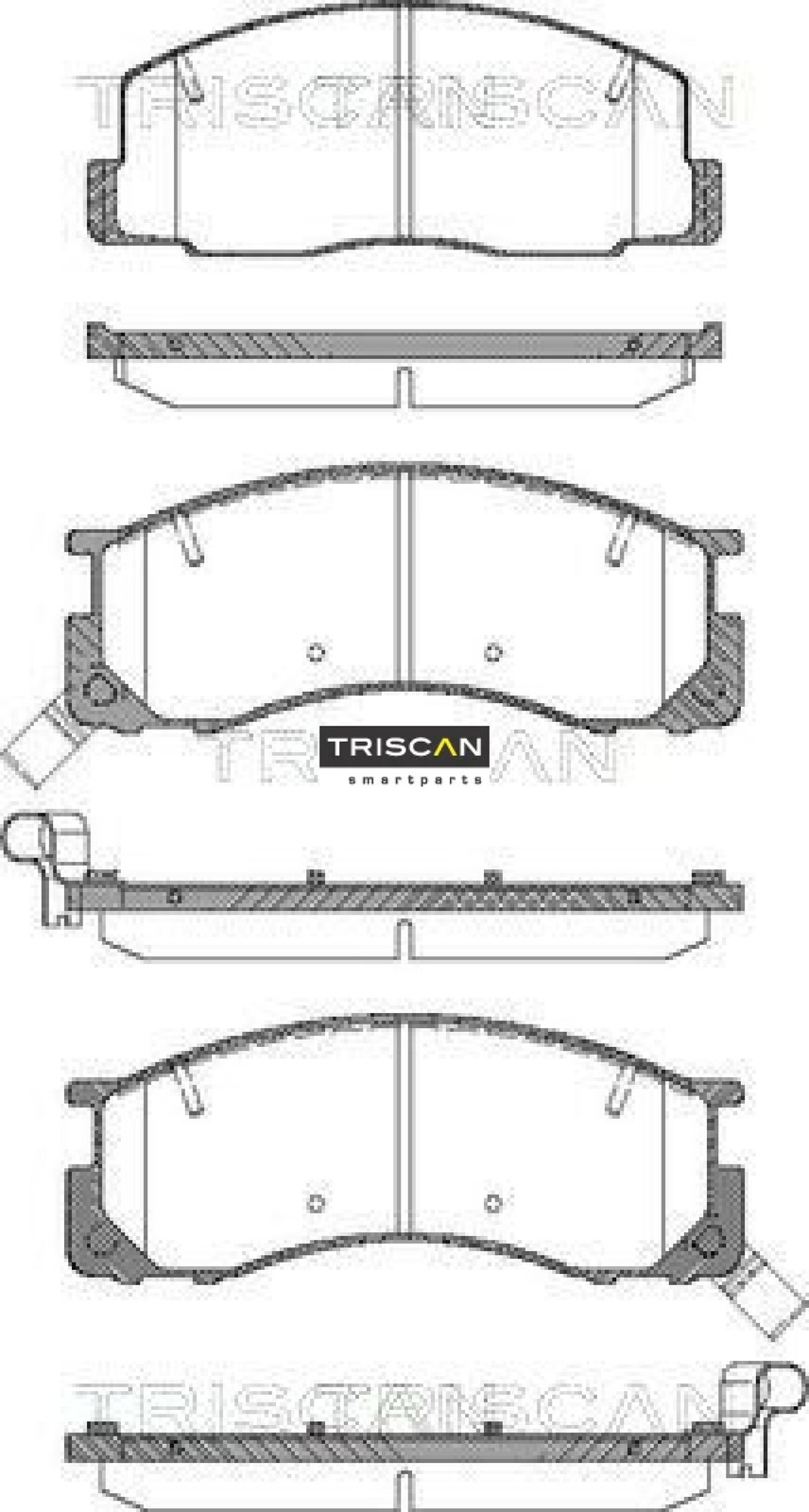 Triscan Bremsbelagsatz, Scheibenbremse 8110 13015 Für Toyota - Bild 5