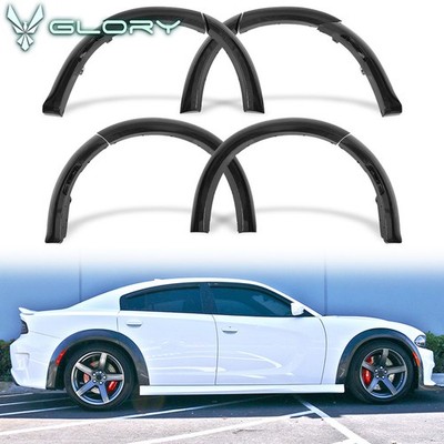 Fits 15-23 Dodge Charger Widebody Style Fender Flare Carbon Fiber Print 10PC ABS