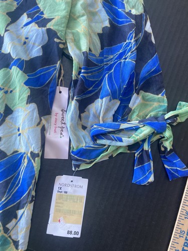 Y2K Sweet Pea by Stacy Frati Mesh Top Sz 1X Blue Green Semi Sheer TAGS - Bild 7 von 12