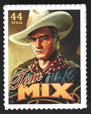 Scott# 4447 44c Tom Mix - Cowboys of the Silver Screen s/a MNHOG - (A-1)