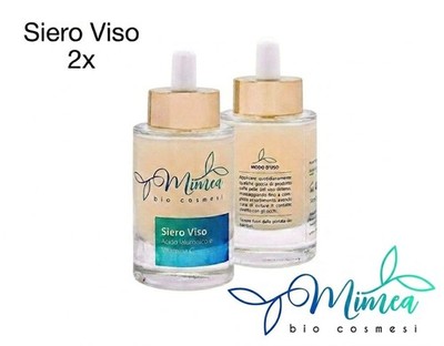 2x Mimea Gesichtsserum 50 ml Hyaluronsäure Vitamin C Glanzauffüller BIO