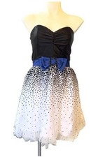 Vtg Original Jessica McClintock GUNNE SAX Tulle Party/Prom Strapless Dress Sz 7