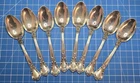 Gorham Chantilly Sterling Silver TeaSpoons (8) 5-3/4" Vintage no mono not scrap