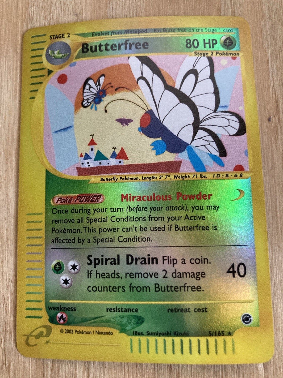 Pokémon Expedition Butterfree 5/165 Reverse Holo Rare NM