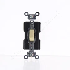 Bryant 4987GLI Ivory 20A Push Button Switch Illuminated Single Pole 120/277V