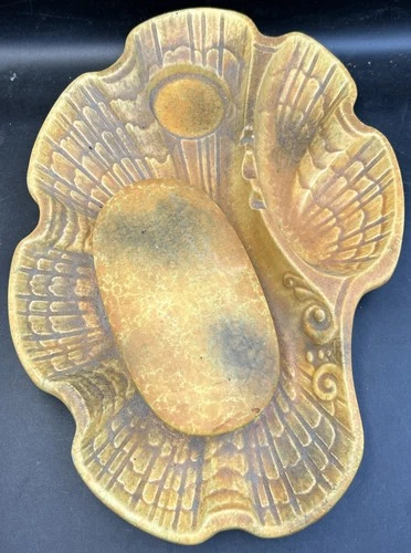 EH vintage Royal Haeger ashtray model 747 USA Yellow, Large, 1968-1974