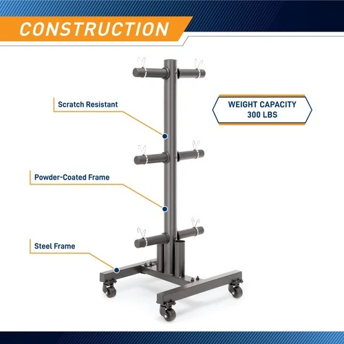 Marcy Olympic Weight Plate Tree and Bar Holder - Thumbnail 4