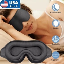 3D Travel Silk Eye Mask Sleeping Soft Padded Shade Cover Rest Relax Blindfold