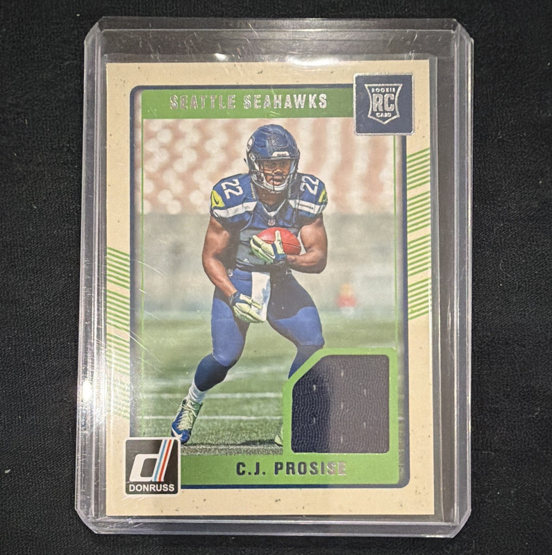 Panini Donruss 2016 - Rookie Threads Memorabilia - C.J. Prosise #13 - Seahawks
