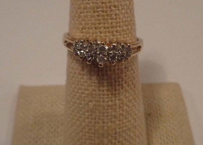 MAGIC GLO 14k Plumb Yellow Gold Pyramid Band Diamond Ring Size 6.5 SG-723