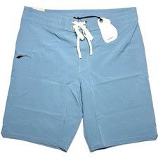 PRANA Mens 9in Fenton Board Shorts Swim Trunks High Tide Blue MSRP 65 