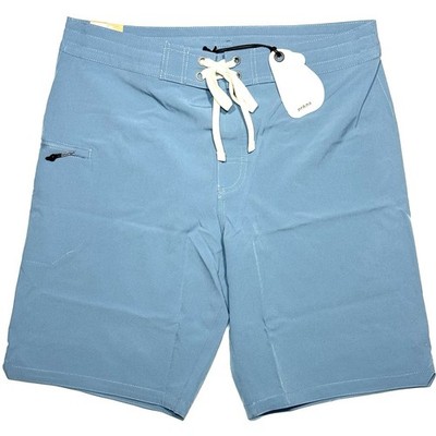 PRANA Mens 9in Fenton Board Shorts Swim Trunks High Tide Blue (MSRP $65)