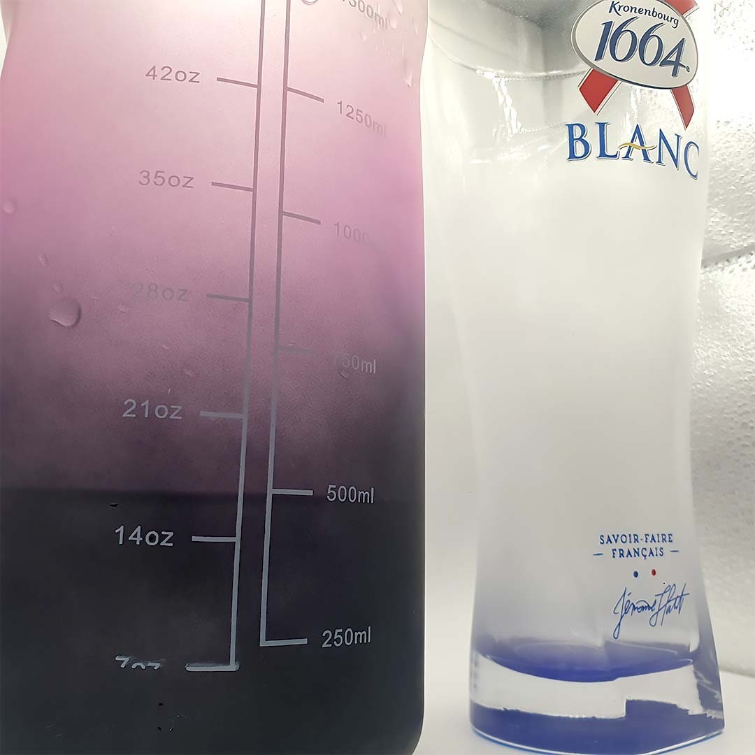 Set of 2: Carlsberg Kronenbourg 1664 Blanc Beer Glasses 0.5L