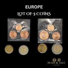 LOT OF 5 EUROPEAN COINS (FRANCE, PORTUGAL & BELGIUM) 2000-2012