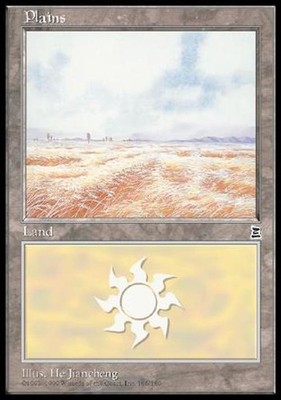 Plains (166) - Medium Play MTG Portal Three Kingdoms