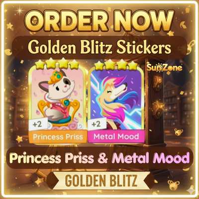 #ad #ad Stickers Monopoly Go Golden Blitz 4⭐ Princess Priss amp; Metal Mooda Sticker 🌻 $3.79