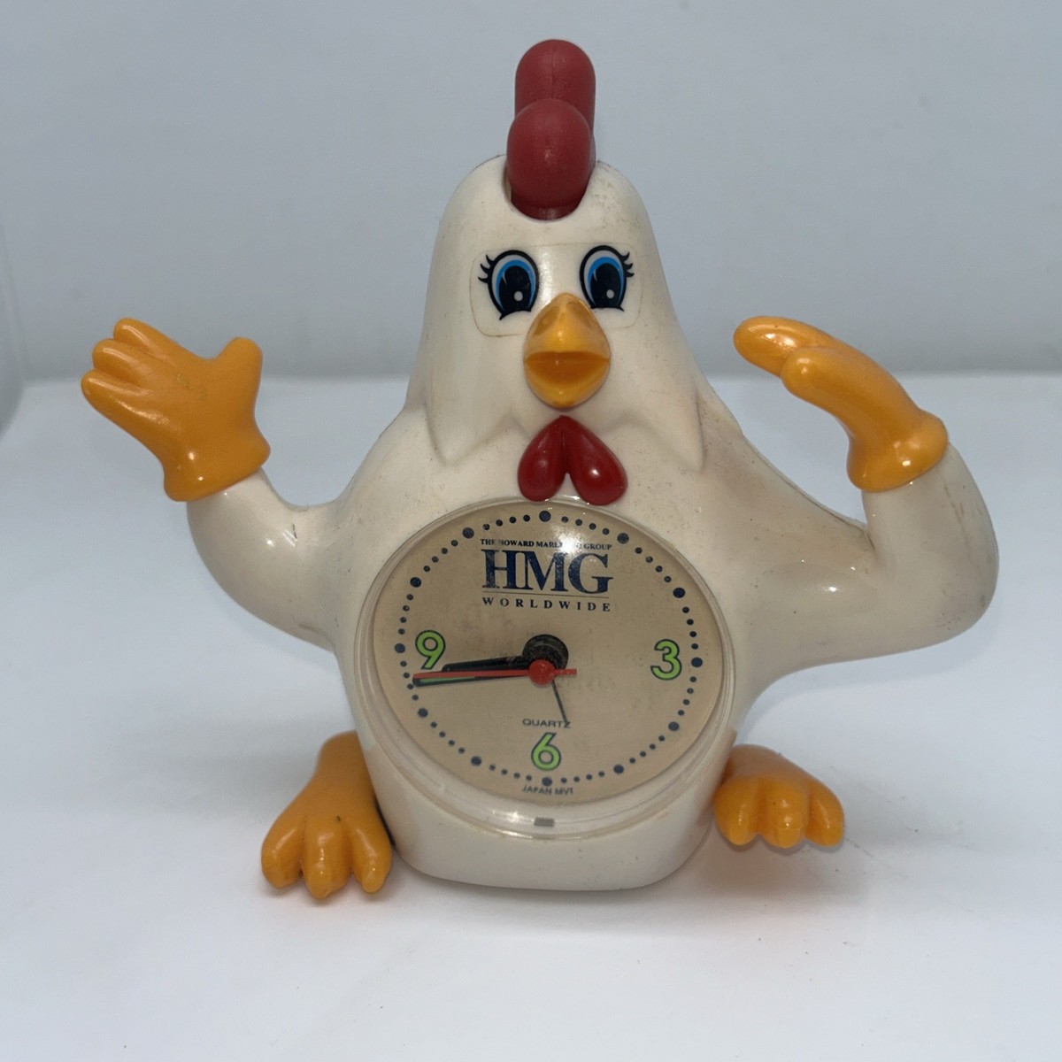 HMG Rooster Alarm Clock Chicken Quartz Crowing Sound Farmhouse