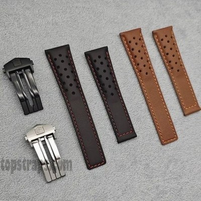 Strap for TAG Heuer Monaco Watch Genuine Leather Watch Band Replacement 22mm