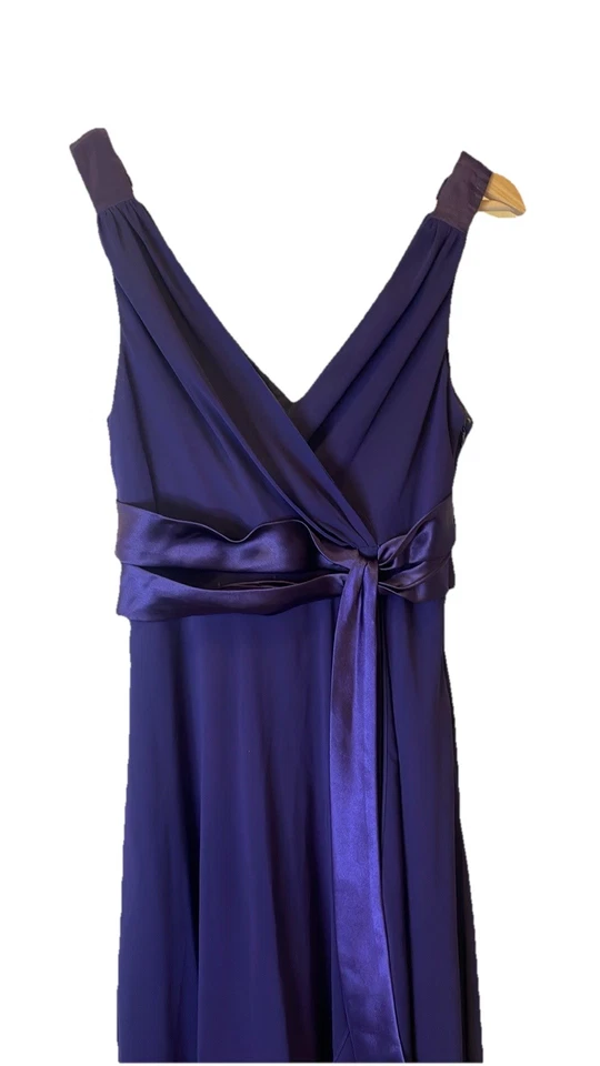 Vestido de cóctel Evan Picone para mujer sin mangas cuello halter, púrpura, talla 10 Foto 4 de 4