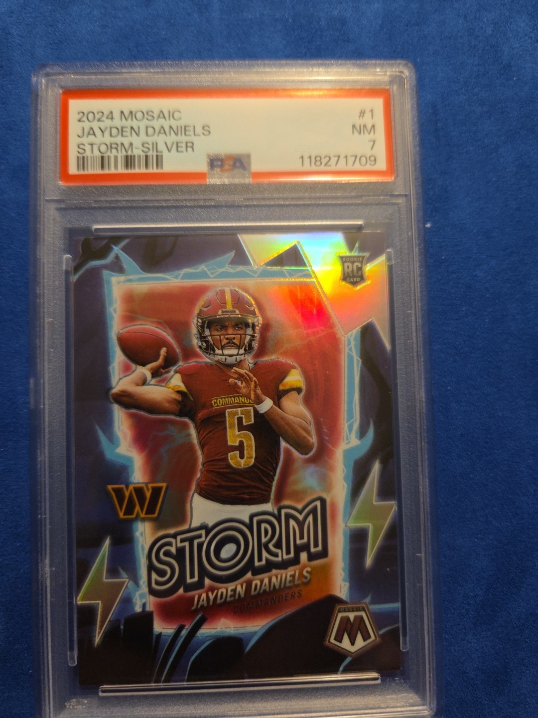 2024 Panini Mosaic - Storm Jayden Daniels #1 Silver Prizm (RC)