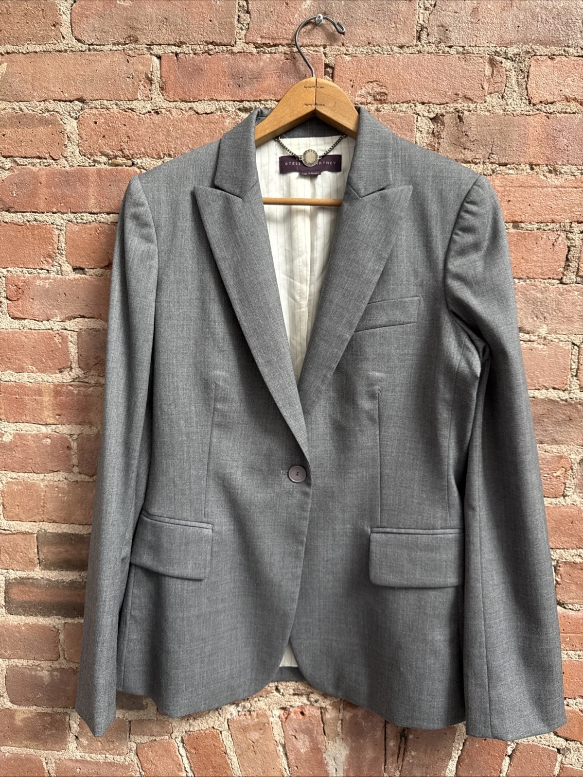 Stella McCartney — Stella McCartney Women’s Wool Blazer, Sz 42, Gray