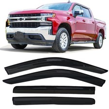 Tape-On Side Window Vent Visor Deflectors Rain Guards for Chevrolet/Chevy Sil...