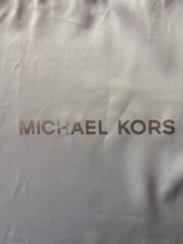 Michael Kors White Satin Drawstring Large Dust  bag Handbag Cover "13x13  