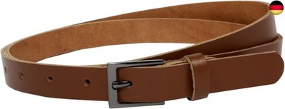 Vascavi Ledergürtel echt Leder, Made in Germany, 2 cm breit und ca. 0.25 cm 