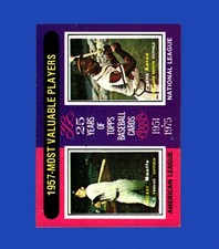 1975 Topps Mini Set-Break #195 1957 MVP's EX-EXMINT *GMCARDS*