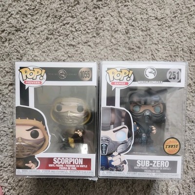 FUNKO POP GAMES #251 MORTAL KOMBAT X  2017 SUB-ZERO CHASE VAULTED