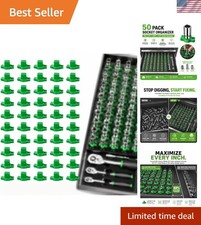 50-Pack Tool Grid Socket Holder Organizer for...