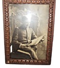 Antique Photo of U.S. Soldier Smoking/Reading Newspaper (Late 19th Century? Vtg — photo 2