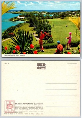 Bermuda Castle Harbour Hotel Golf Course John Hinde Chrome Postcard