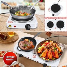Portable Electric Cooker Single Double Hob Hot Plate Table Top Hotplate White UK