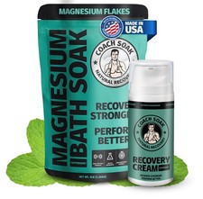 Coach Soak Recovery Bath Soak Cream - Alternative to Epsom Salt Bath Soak - ...