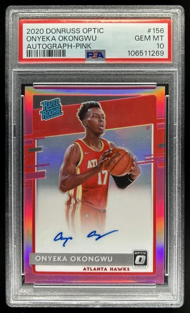 2020-21 Donruss Optic Onyeka Okongwu Rated Rookies Pink RC Auto #/25 PSA 10