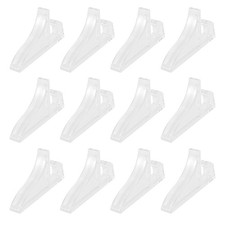 12 PCS Transparent Photo Frame Display Stand Plastic Desktop Slot