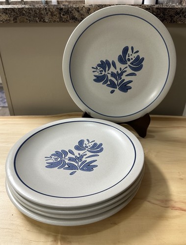 Set Of 5 Pfaltzgraff Yorktowne Stoneware Dinner Plates 10.25 USA Free Shipping!